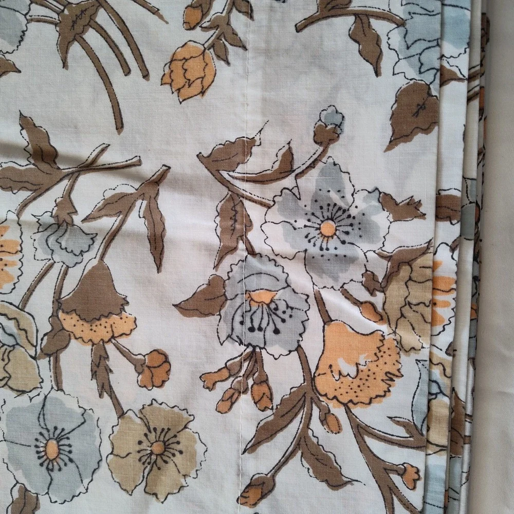 Sears Roebuck Renfrew Hall Perma Prest Percale Twin Sheet Set & Pillowcase Retro